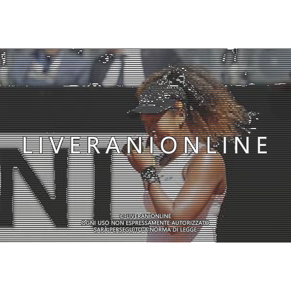 Roma 16/05/2019 - INTERNAZIONALI BNL D\' Italia 2019 - Naomi Osaka vs Dominika Cibulkova - nella foto: Naomi Osaka ©Claudio Zamagni/Agenzia Aldo Liverani s.a.s. Naomi Osaka during the match between Naomi Osaka and Dominika Cibulkova at the The Internazionali BNL d\'Italia 2019 at Foro Italico on May 16, 2019 in Rome, Italy. Photo Credit by Claudio Zamagni-Aldo Liverani Photo Agency / AGENZIA ALDO LIVERANI SAS