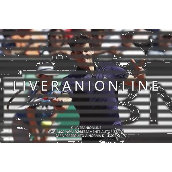 Roma 16/05/2019 - INTERNAZIONALI BNL D\' Italia 2019 - Dominic THIEM vs Fernando VERDASCO - nella foto: Dominic THIEM©Claudio Zamagni/Agenzia Aldo Liverani s.a.s. Dominic THIEM during the Match between Dominic THIEM vs Fernando VERDASCO at The Internazionali BNL d\'Italia 2019 at Foro Italico on May 16, 2019 in Rome, Italy. Photo Credit by Claudio Zamagni-Aldo Liverani Photo Agency / AGENZIA ALDO LIVERANI SAS