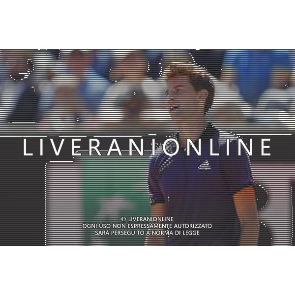 Roma 16/05/2019 - INTERNAZIONALI BNL D\' Italia 2019 - Dominic THIEM vs Fernando VERDASCO - nella foto: Dominic THIEM ©Claudio Zamagni/Agenzia Aldo Liverani s.a.s. Dominic THIEM during the Match between Dominic THIEM vs Fernando VERDASCO at The Internazionali BNL d\'Italia 2019 at Foro Italico on May 16, 2019 in Rome, Italy. Photo Credit by Claudio Zamagni-Aldo Liverani Photo Agency / AGENZIA ALDO LIVERANI SAS