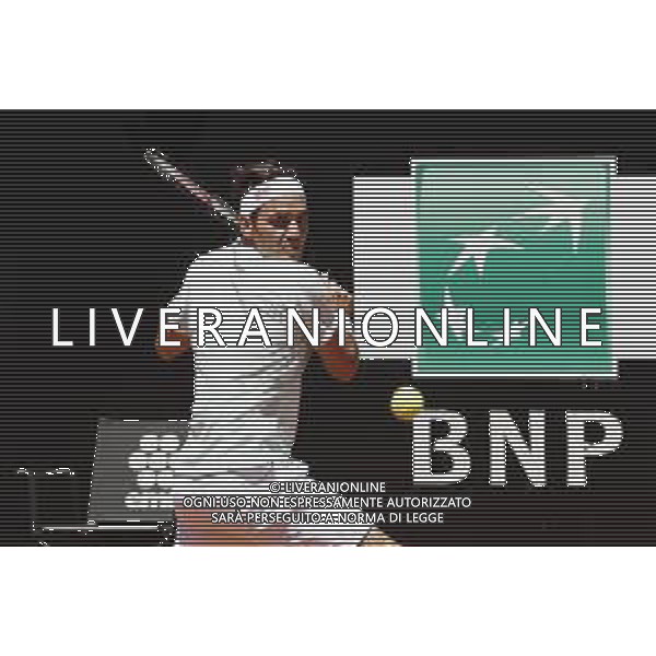 Roma 16/05/2019 - INTERNAZIONALI BNL D\' Italia 2019 - Joao Sousa vs Roger Federer - nella foto: Roger Federer ©Claudio Zamagni/Agenzia Aldo Liverani s.a.s. Roger Federer during the match between Joao Sousa and Roger Federer at the The Internazionali BNL d\'Italia 2019 at Foro Italico on May 16, 2019 in Rome, Italy. Photo Credit by Claudio Zamagni-Aldo Liverani Photo Agency / AGENZIA ALDO LIVERANI SAS