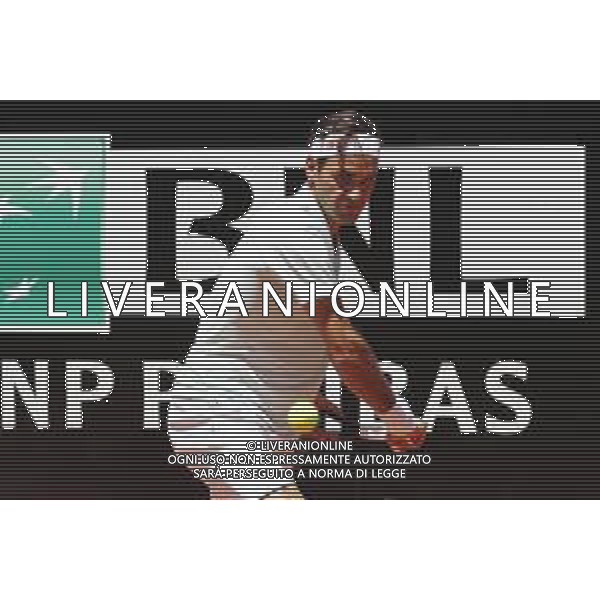 Roma 16/05/2019 - INTERNAZIONALI BNL D\' Italia 2019 - Joao Sousa vs Roger Federer - nella foto: Roger Federer ©Claudio Zamagni/Agenzia Aldo Liverani s.a.s. Roger Federer during the match between Joao Sousa and Roger Federer at the The Internazionali BNL d\'Italia 2019 at Foro Italico on May 16, 2019 in Rome, Italy. Photo Credit by Claudio Zamagni-Aldo Liverani Photo Agency / AGENZIA ALDO LIVERANI SAS