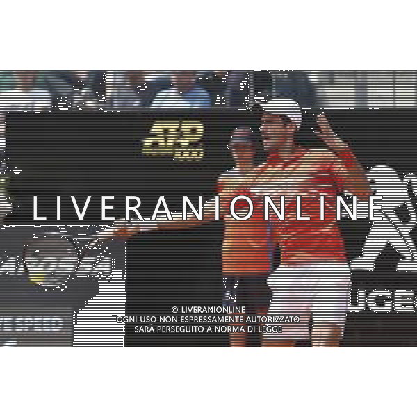 Roma 16/05/2019 - INTERNAZIONALI BNL D\' Italia 2019 - Novak Djocovic vs Denis Shapovalov - nella foto: Novak Djocovic ©Claudio Zamagni/Agenzia Aldo Liverani s.a.s. Novak Djocovic during the match between Novak Djocovic vs Denis Shapovalov at the The Internazionali BNL d\'Italia 2019 at Foro Italico on May 16, 2019 in Rome, Italy. Photo Credit by Claudio Zamagni-Aldo Liverani Photo Agency / AGENZIA ALDO LIVERANI SAS