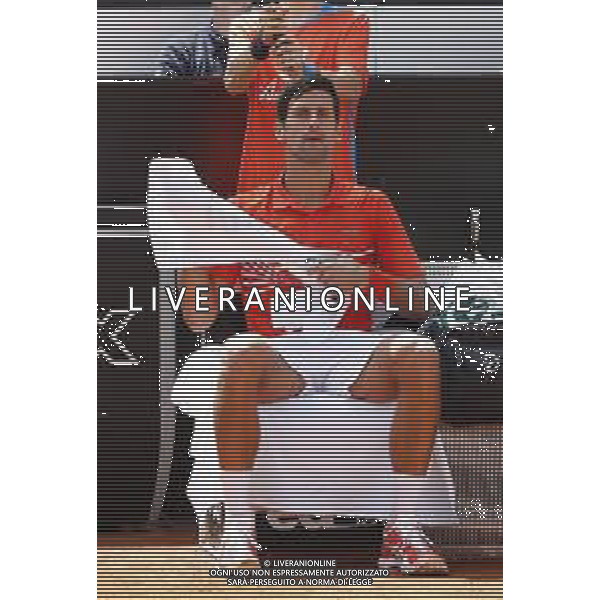 Roma 16/05/2019 - INTERNAZIONALI BNL D\' Italia 2019 - Novak Djocovic vs Denis Shapovalov - nella foto: Novak Djocovic ©Claudio Zamagni/Agenzia Aldo Liverani s.a.s. Novak Djocovic during the match between Novak Djocovic vs Denis Shapovalov at the The Internazionali BNL d\'Italia 2019 at Foro Italico on May 16, 2019 in Rome, Italy. Photo Credit by Claudio Zamagni-Aldo Liverani Photo Agency / AGENZIA ALDO LIVERANI SAS