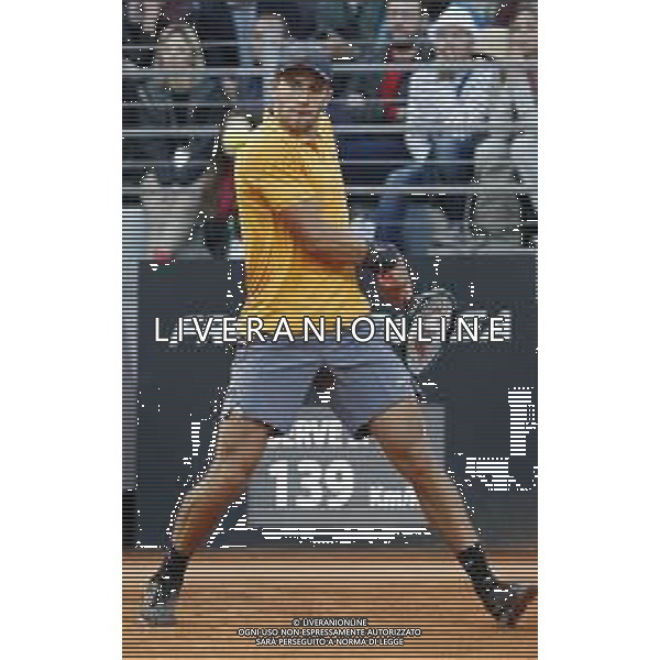 Roma 16/05/2019 - INTERNAZIONALI BNL D\' Italia 2019 - Borna Coric vs Roger Federer - nella foto: Borna Coric ©Claudio Zamagni/Agenzia Aldo Liverani s.a.s. Borna Coric during the match between Borna Coric and Roger Federerat the The Internazionali BNL d\'Italia 2019 at Foro Italico on May 16, 2019 in Rome, Italy. Photo Credit by Claudio Zamagni-Aldo Liverani Photo Agency / AGENZIA ALDO LIVERANI SAS