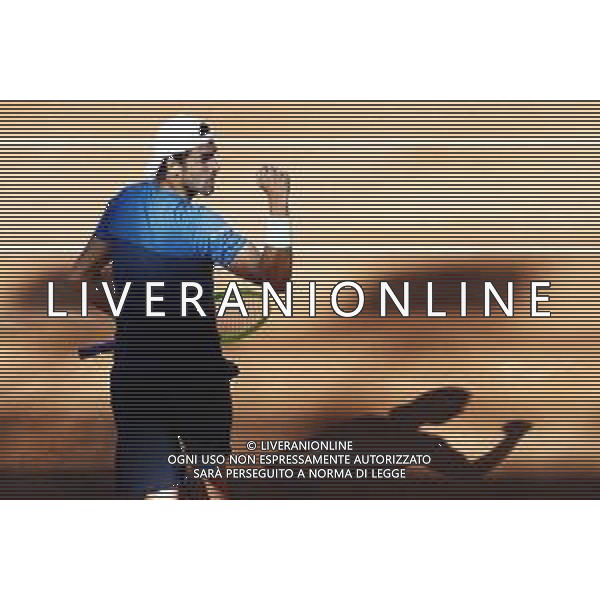 Roma 16/05/2019 - INTERNAZIONALI BNL D\' Italia 2019 - Matteo Berrettini vs Diego Schwartzman - nella foto: Esultanza Matteo Berrettini ©Claudio Zamagni/Agenzia Aldo Liverani s.a.s. Matteo Berrettini during the match between Matteo Berrettini and Diego Schwartzman at the The Internazionali BNL d\'Italia 2019 at Foro Italico on May 16, 2019 in Rome, Italy. Photo Credit by Claudio Zamagni-Aldo Liverani Photo Agency / AGENZIA ALDO LIVERANI SAS