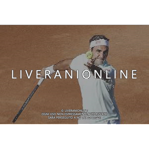 Roma 16/05/2019 - INTERNAZIONALI BNL D\' Italia 2019 - Borna Coric vs Roger Federer - nella foto: Roger Federer ©Claudio Zamagni/Agenzia Aldo Liverani s.a.s. Roger Federer during the match between Borna Coric and Roger Federerat the The Internazionali BNL d\'Italia 2019 at Foro Italico on May 16, 2019 in Rome, Italy. Photo Credit by Claudio Zamagni-Aldo Liverani Photo Agency / AGENZIA ALDO LIVERANI SAS