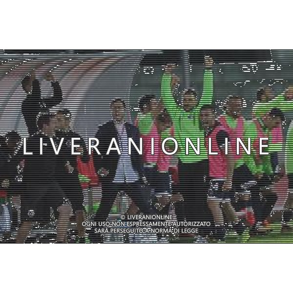 IMOLA 22 05 2019 IMOLESE CALCIO-MONZA 1-3 PLAY OF SERIE C NELLA FOTO ESULTANZA ALESSIO DIONISI CON I COLABORATORI IMOLESE CALCIO FOTO GIANNI SANNA-AG ALDO LIVERANI SAS