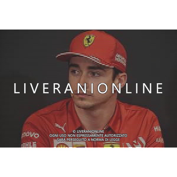 Charles Leclerc (MON) Ferrari in the FIA Press Conference. 22.05.2019. Formula 1 World Championship, Rd 6, Monaco Grand Prix, Monte Carlo, Monaco, Preparation Day. / AGENZIA ALDO LIVERANI SAS - ITALY ONLY EDITORIAL USE ONLY
