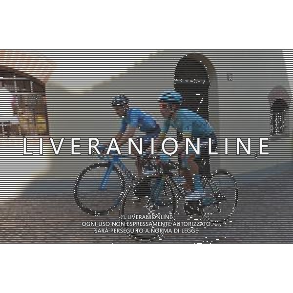 23-05-2019 Giro D\'italia; Tappa 12 Cuneo - Pinerolo; 2019, Movistar; 2019, Astana; Landa Meana, Mikel; Lopez Moreno, Miguel Angel; Pinerolo; ©SIROTTI / AGENZIA ALDO LIVERANI SAS