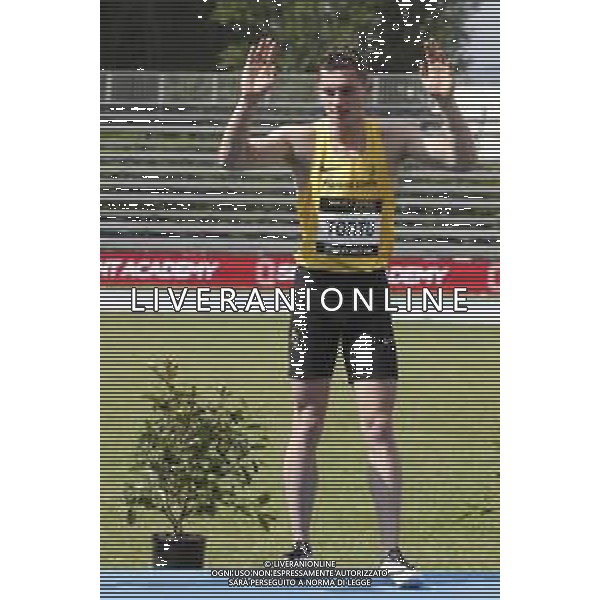 Rieti 24/05/2019 - Riunione Nazionale della Velocita\' FASTWEB CUP - nella foto: Filippo Tortu ©Claudio Zamagni/Agenzia Aldo Liverani s.a.s. Filippo Tortu during the Riunione Nazionale della Velocita\' at Stadio Raul Guidobaldi on May 24, 2019 in Rieti, Italy. Photo Credit by Claudio Zamagni/Aldo Liverani Photo Agency