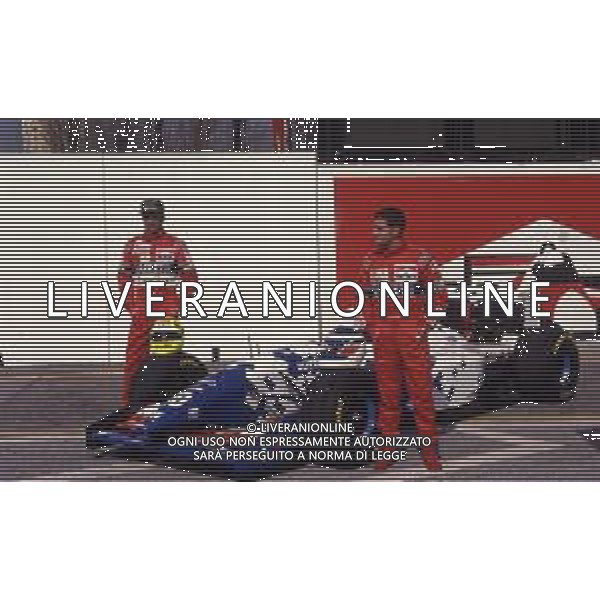RETROSPETTIVA GIANNI MORBIDELLI PILOTA F1 NELLA FOTO GIANNI MORBIDELLI NELL\'ANNO 1994 CON CHRISTIAN FITTIPALDI AG ALDO LIVERANI SAS
