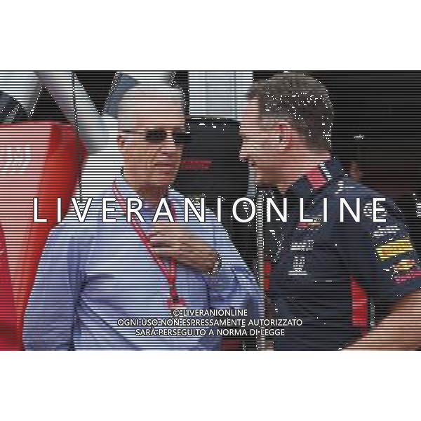 (L to R): Piero Ferrari (ITA) Ferrari Vice-President with Christian Horner (GBR) Red Bull Racing Team Principal. 25.05.2019. Formula 1 World Championship, Rd 6, Monaco Grand Prix, Monte Carlo, Monaco, Qualifying Day. AG ALDO LIVERANI SAS-ONLY ITALY