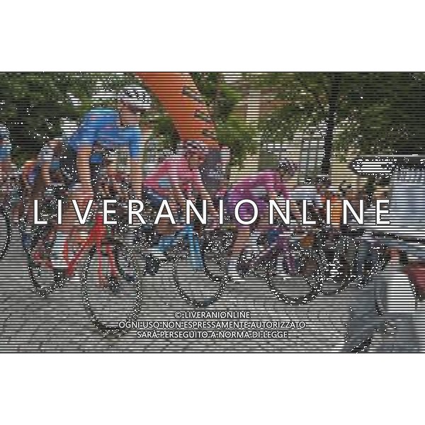 26-05-2019 Giro D\'italia; Tappa 15 Ivrea - Como; 2019, Trek - Segafredo; 2019, Movistar; 2019, Groupama - Fdj; 2019, Team Ineos; Ciccone, Giulio; Carapaz Antonio, Richard Antonio; Demare, Arnaud; Sivakov, Pavel; Ivrea; ©SIROTTI / AGENZIA ALDO LIVERANI SAS
