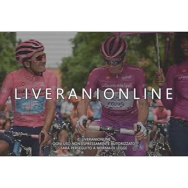 26-05-2019 Giro D\'italia; Tappa 15 Ivrea - Como; 2019, Movistar; 2019, Groupama - Fdj; Carapaz Antonio, Richard Antonio; Demare, Arnaud; Ivrea; ©SIROTTI / AGENZIA ALDO LIVERANI SAS