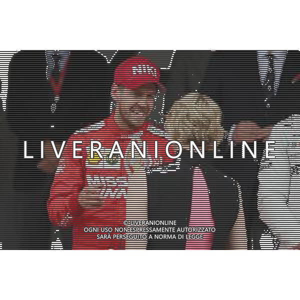2nd place Sebastian Vettel (GER) Ferrari SF90 with Princess Charlene of Monaco. 26.05.2019. Formula 1 World Championship, Rd 6, Monaco Grand Prix, Monte Carlo, Monaco, Race Day. AG ALDO LIVERANI SAS-ONLY ITALY