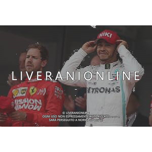 Lewis Hamilton (GBR), Mercedes AMG F1 and Sebastian Vettel (GER), Scuderia Ferrari 26.05.2019. Formula 1 World Championship, Rd 6, Monaco Grand Prix, Monte Carlo, Monaco, Race Day. AG ALDO LIVERANI SAS-ONLY ITALY