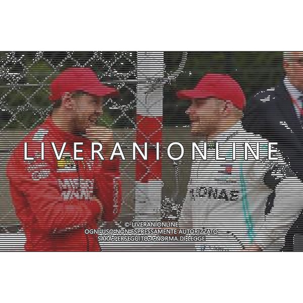 (L to R): Sebastian Vettel (GER) Ferrari in parc ferme with Valtteri Bottas (FIN) Mercedes AMG F1. 26.05.2019. Formula 1 World Championship, Rd 6, Monaco Grand Prix, Monte Carlo, Monaco, Race Day. / AGENZIA ALDO LIVERANI SAS - ITALY ONLY EDITORIAL USE ONLY