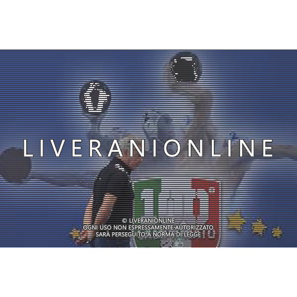 Alessandro Bovo allenatore An Brescia ,An Brescia - Pro Recco finale scudetto ,Trieste 26 maggio 2019.Ph Fotolive / AGENZIA ALDO LIVERANI SAS - Pallanuoto: An Brescia - Pro Recco finale scudetto Serie A1 Trieste 26.05.2019