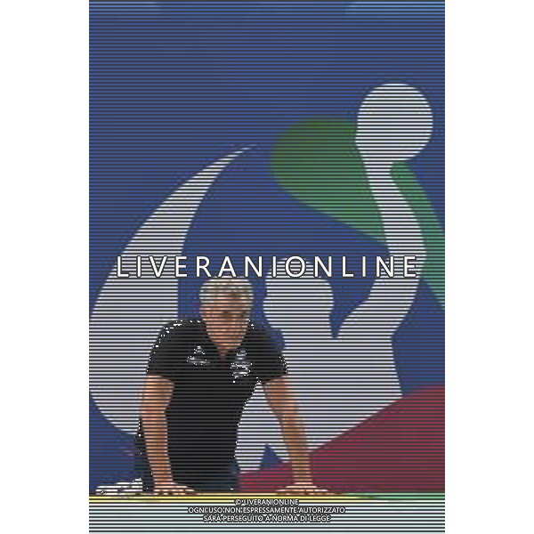 Alessandro Bovo allenatore An Brescia ,An Brescia - Pro Recco finale scudetto ,Trieste 26 maggio 2019.Ph Fotolive / AGENZIA ALDO LIVERANI SAS - Pallanuoto: An Brescia - Pro Recco finale scudetto Serie A1 Trieste 26.05.2019