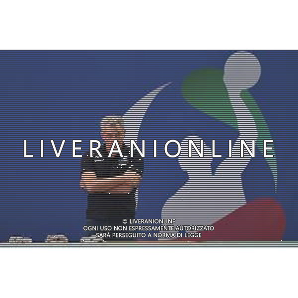 Alessandro Bovo allenatore An Brescia ,An Brescia - Pro Recco finale scudetto ,Trieste 26 maggio 2019.Ph Fotolive / AGENZIA ALDO LIVERANI SAS - Pallanuoto: An Brescia - Pro Recco finale scudetto Serie A1 Trieste 26.05.2019