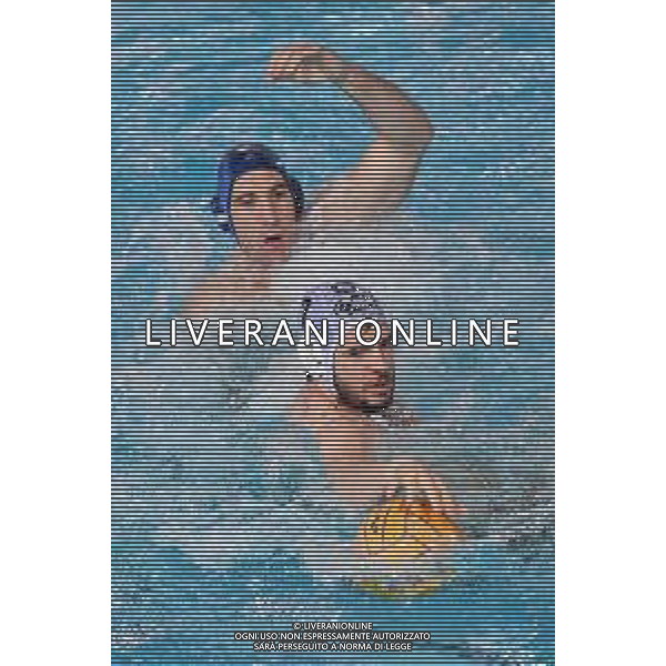 Aleksandar Ivovic Pro Recco , Petar Muslim AN Brescia ,An Brescia - Pro Recco finale scudetto ,Trieste 26 maggio 2019.Ph Fotolive / AGENZIA ALDO LIVERANI SAS - Pallanuoto: An Brescia - Pro Recco finale scudetto Serie A1 Trieste 26.05.2019