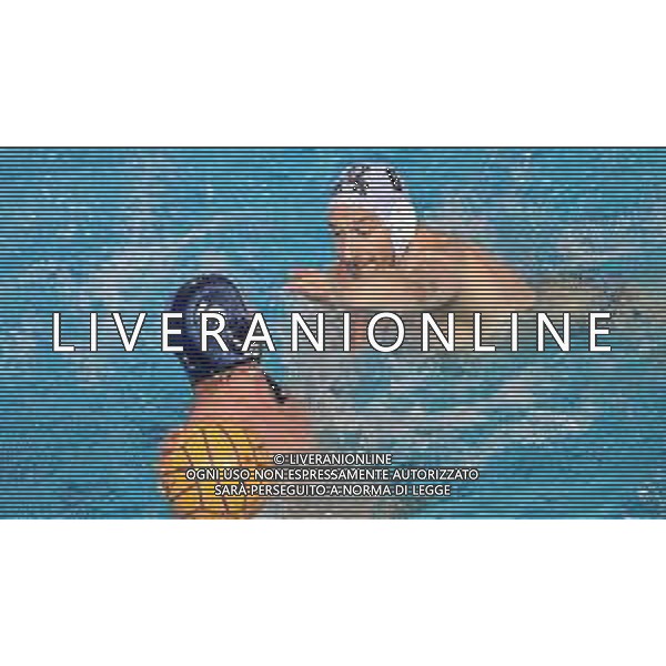 Guillermo Molina Rios Pro Recco , Valerio Rizzo AN Brescia ,An Brescia - Pro Recco finale scudetto ,Trieste 26 maggio 2019.Ph Fotolive / AGENZIA ALDO LIVERANI SAS - Pallanuoto: An Brescia - Pro Recco finale scudetto Serie A1 Trieste 26.05.2019