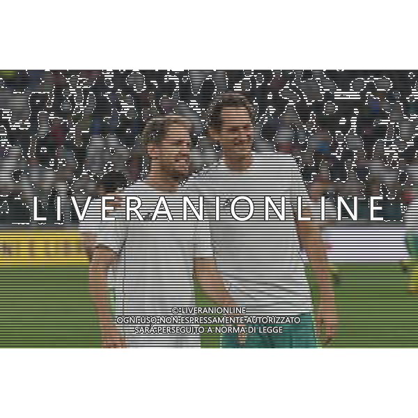 Torino 27-05-2019 Allianz Stadium ©Falzone/Ag.Aldo Liverani sas 28a Partita del Cuore 2019 - Nazionale Cantanti vs Campioni della ricerca Nella foto: Sebastian Vettel - John Elkann ©FALZONE / AGENZIA ALDO LIVERANI SAS
