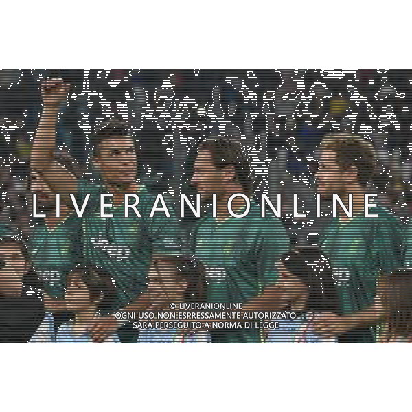 Torino 27-05-2019 Allianz Stadium ©Falzone/Ag.Aldo Liverani sas 28a Partita del Cuore 2019 - Nazionale Cantanti vs Campioni della ricerca Nella foto: andrea Pirlo, cristiano Ronaldo, francesco Totti e sebastian Vettel ©FALZONE / AGENZIA ALDO LIVERANI SAS