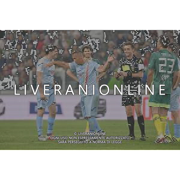 Torino 27-05-2019 Allianz Stadium ©Falzone/Ag.Aldo Liverani sas 28a Partita del Cuore 2019 - Nazionale Cantanti vs Campioni della ricerca Nella foto: arbitro Nicola Rizzoli e Paolo Belli ©FALZONE / AGENZIA ALDO LIVERANI SAS