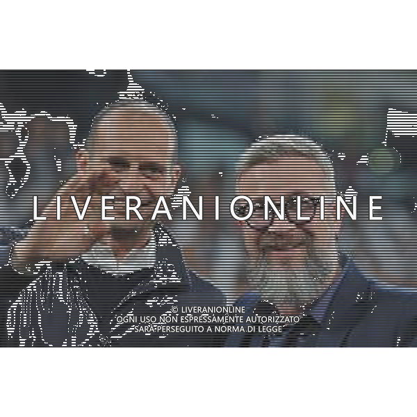 Torino 27-05-2019 Allianz Stadium ©Falzone/Ag.Aldo Liverani sas 28a Partita del Cuore 2019 - Nazionale Cantanti vs Campioni della ricerca Nella foto: Massimiliano Allegri-Marco Masini ©FALZONE / AGENZIA ALDO LIVERANI SAS