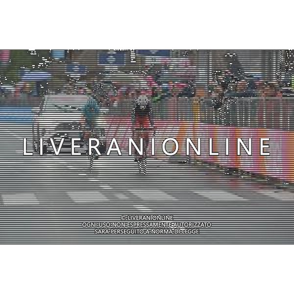 28-05-2019 Giro D\'italia; Tappa16 Lovere - Ponte Di Legno; 2019, Androni Giocattoli - Sidermec; 2019, Astana; Cattaneo, Mattia; Lopez Moreno, Miguel Angel; Ponte Di Legno; ©SIROTTI / AGENZIA ALDO LIVERANI SAS
