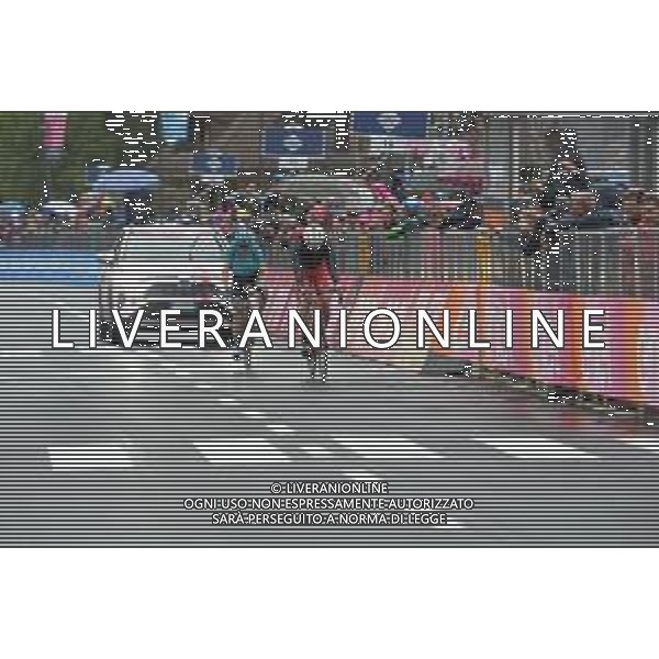 28-05-2019 Giro D\'italia; Tappa16 Lovere - Ponte Di Legno; 2019, Androni Giocattoli - Sidermec; 2019, Astana; Cattaneo, Mattia; Lopez Moreno, Miguel Angel; Ponte Di Legno; ©SIROTTI / AGENZIA ALDO LIVERANI SAS