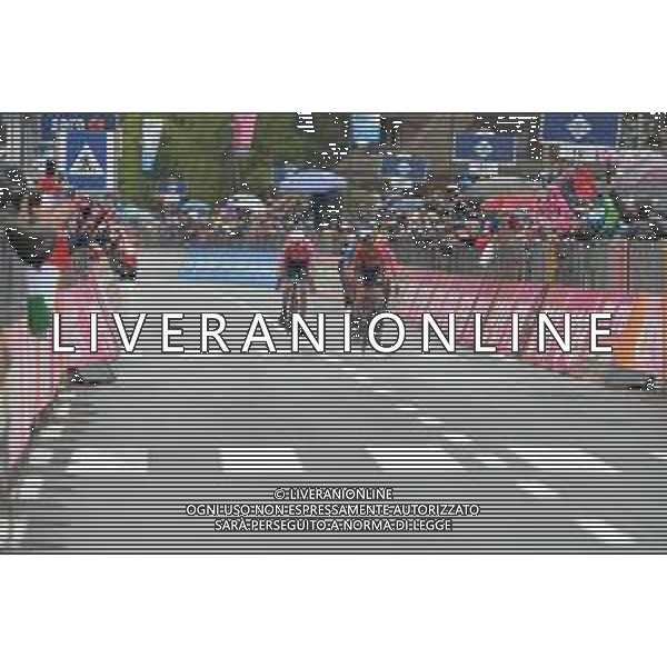 28-05-2019 Giro D\'italia; Tappa16 Lovere - Ponte Di Legno; 2019, Bahrain - Merida; 2019, Ef Education - First; Nibali, Vincenzo; Carthy, Hugh; Ponte Di Legno; ©SIROTTI / AGENZIA ALDO LIVERANI SAS