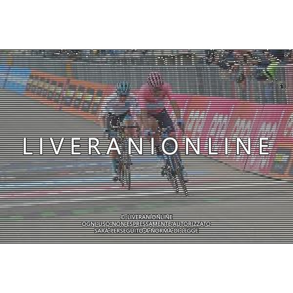 29-05-2019 Giro D\'italia; Tappa 17 Commezzadura - Anterselva; 2019, Movistar; 2019, Astana; Carapaz Antonio, Richard Antonio; Lopez Moreno, Miguel Angel; Anterselva - Biathlon Arena; ©SIROTTI / AGENZIA ALDO LIVERANI SAS