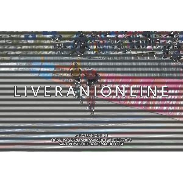 29-05-2019 Giro D\'italia; Tappa 17 Commezzadura - Anterselva; 2019, Trek - Segafredo; 2019, Jumbo - Visma; Mollema, Bauke; Roglic, Primoz; Anterselva - Biathlon Arena; ©SIROTTI / AGENZIA ALDO LIVERANI SAS