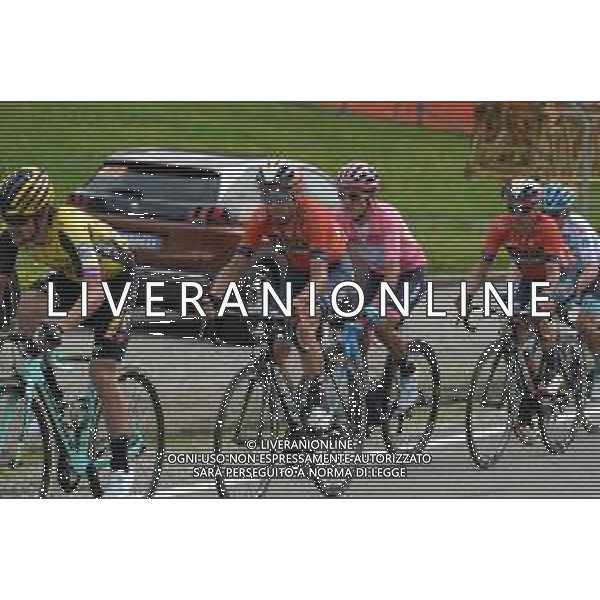 29-05-2019 Giro D\'italia; Tappa 17 Commezzadura - Anterselva; 2019, Bahrain - Merida; 2019, Movistar; Nibali, Vincenzo; Carapaz Antonio, Richard Antonio; Anterselva; ©SIROTTI / AGENZIA ALDO LIVERANI SAS