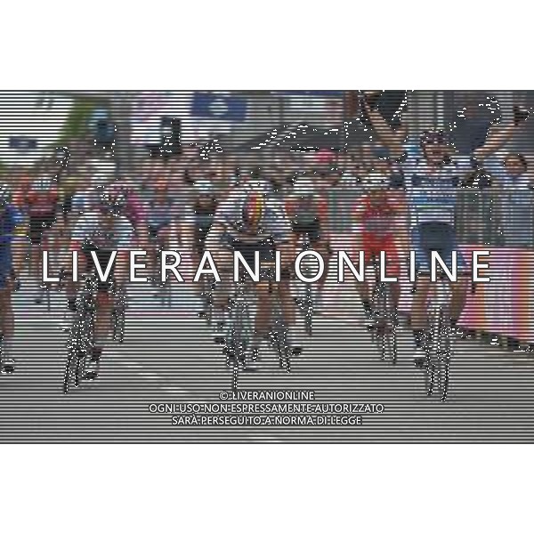 30-05-2019 Giro D\'italia; Tappa 18 Valdaora - Santa Maria Di Sala; 2019, Nippo - Vini Fantini Faizane; 2019, Bora - Hansgrohe; 2019, Uae - Emirates; Cima, Damiano; Ackermann, Pascal; Consonni, Simone; Santa Maria Di Sala; ©SIROTTI / AGENZIA ALDO LIVERANI SAS