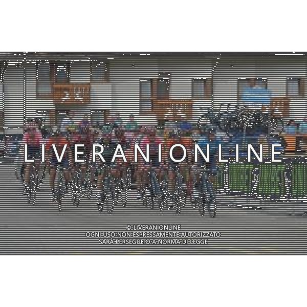 31-05-2019 Giro D\'italia; Tappa 19 Treviso - San Martino Di Castrozza; 2019, Bahrain - Merida; 2019, Bora - Hansgrohe; 2019, Movistar; Pozzovivo, Domenico; Nibali, Vincenzo; Majka, Rafal; Landa Meana, Mikel; Carapaz Antonio, Richard Antonio; Passo Rolle; ©SIROTTI / AGENZIA ALDO LIVERANI SAS