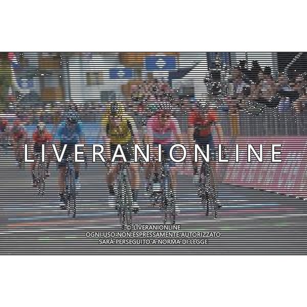 31-05-2019 Giro D\'italia; Tappa 19 Treviso - San Martino Di Castrozza; 2019, Jumbo - Visma; 2019, Movistar; 2019, Bahrain - Merida; Roglic, Primoz; Carapaz Antonio, Richard Antonio; Nibali, Vincenzo; San Martino Di Castrozza; ©SIROTTI / AGENZIA ALDO LIVERANI SAS
