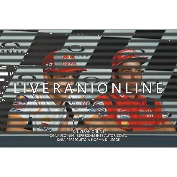 Marc Marquez e Danilo Petrucci durante la Press Conference dopo le qualificazioni. - GP del Mugello Qualifiche Prove Ufficiali del Gran Premio d\'Italia 01.06.2019 ©Alessio Marini / AGENZIA ALDO LIVERANI SAS