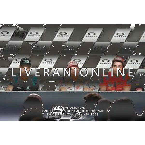 Fabio Quartararo, Marc Marquez e Danilo Petrucci durante la Press Conference dopo le qualificazioni. - GP del Mugello Qualifiche Prove Ufficiali del Gran Premio d\'Italia 01.06.2019 ©Alessio Marini / AGENZIA ALDO LIVERANI SAS