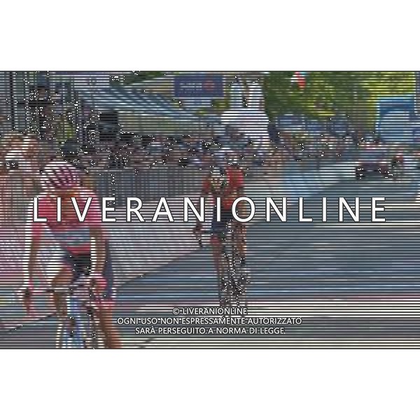 01-06-2019 Giro D\'italia; Tappa 20 Feltre - Croce D\'aune; 2019, Bahrain - Merida; Nibali, Vincenzo; Croce D\' Aune; ©SIROTTI / AGENZIA ALDO LIVERANI SAS