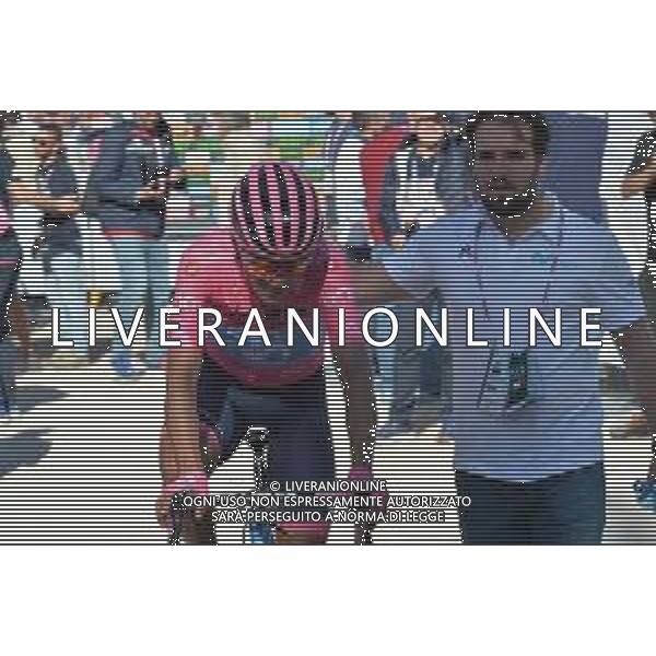 01-06-2019 Giro D\'italia; Tappa 20 Feltre - Croce D\'aune; 2019, Movistar; Carapaz Antonio, Richard Antonio; Croce D\' Aune; ©SIROTTI / AGENZIA ALDO LIVERANI SAS