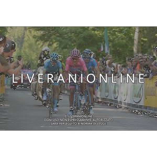 01-06-2019 Giro D\'italia; Tappa 20 Feltre - Croce D\'aune; 2019, Movistar; 2019, Astana; Carapaz Antonio, Richard Antonio; Landa Meana, Mikel; Bilbao, Peio; Croce D\' Aune; FOTO STEFANO SIROTTI-AG ALDO LIVERANI SAS