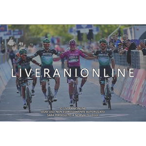 01-06-2019 Giro D\'italia; Tappa 20 Feltre - Croce D\'aune; 2019, Bora - Hansgrohe; Ackermann, Pascal; Poljanski, Pawel; Selig, Rudiger; Schwarzmann, Michael; Croce D\' Aune; FOTO STEFANO SIROTTI-AG ALDO LIVERANI SAS