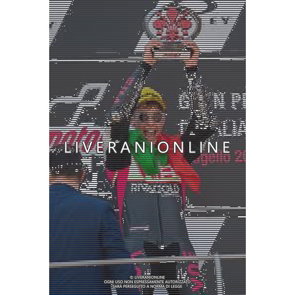 Tony Arbolino VNE Snipers sul podio della Moto3 - GP del Mugello Gara e Podio del Gran Premio d\'Italia 02.06.2019 ©Alessio Marini / AGENZIA ALDO LIVERANI SAS