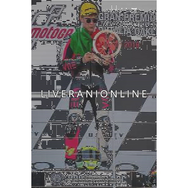 Tony Arbolino VNE Snipers sul podio della Moto3 - GP del Mugello Gara e Podio del Gran Premio d\'Italia 02.06.2019 ©Alessio Marini / AGENZIA ALDO LIVERANI SAS