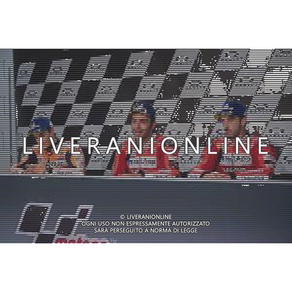 Marc Marquez, Danilo Petrucci e Andrea Dovizioso durante la conferenza stampa post gara - Press Conference MotoGp del Mugello Gran Premio d\'Italia 02.06.2019 ©Alessio Marini / AGENZIA ALDO LIVERANI SAS