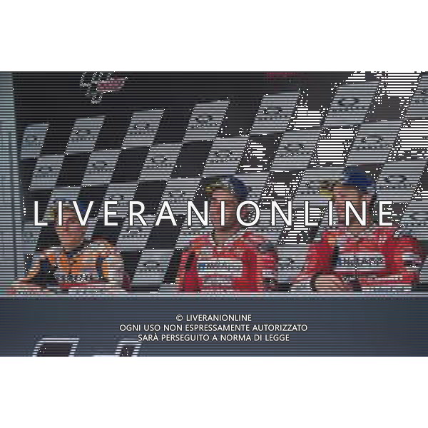 Marc Marquez, Danilo Petrucci e Andrea Dovizioso durante la conferenza stampa post gara - Press Conference MotoGp del Mugello Gran Premio d\'Italia 02.06.2019 ©Alessio Marini / AGENZIA ALDO LIVERANI SAS