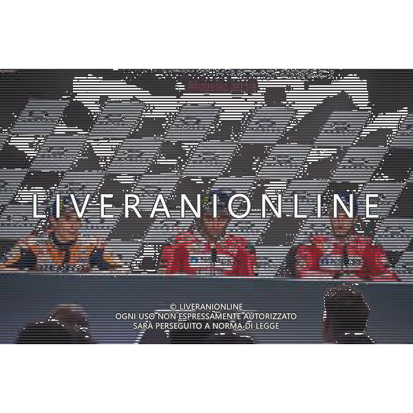 Marc Marquez, Danilo Petrucci e Andrea Dovizioso durante la conferenza stampa post gara - Press Conference MotoGp del Mugello Gran Premio d\'Italia 02.06.2019 ©Alessio Marini / AGENZIA ALDO LIVERANI SAS